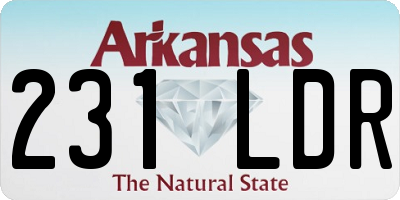 AR license plate 231LDR