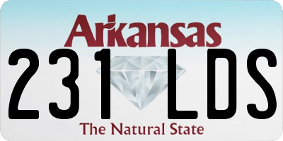 AR license plate 231LDS