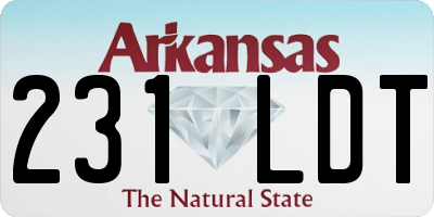 AR license plate 231LDT