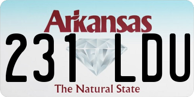 AR license plate 231LDU