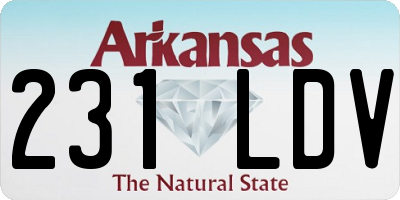 AR license plate 231LDV