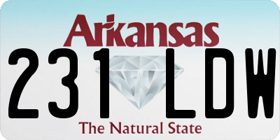 AR license plate 231LDW