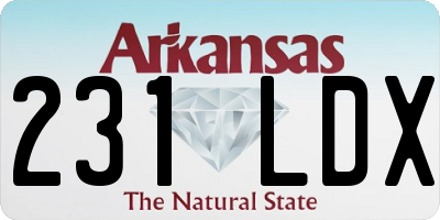 AR license plate 231LDX