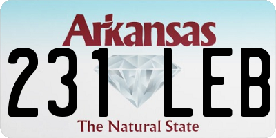AR license plate 231LEB