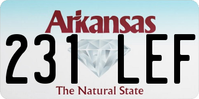 AR license plate 231LEF