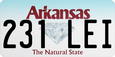 AR license plate 231LEI