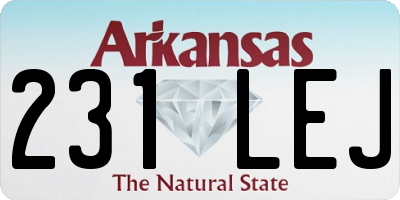 AR license plate 231LEJ