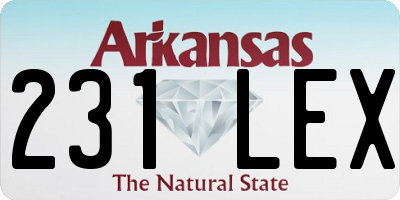 AR license plate 231LEX
