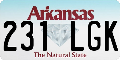 AR license plate 231LGK