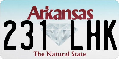 AR license plate 231LHK