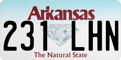 AR license plate 231LHN