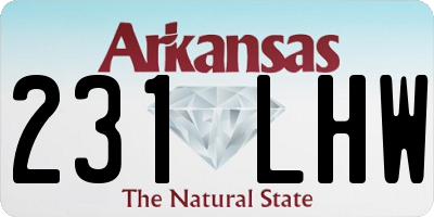 AR license plate 231LHW