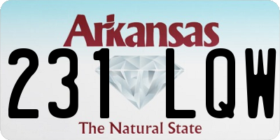 AR license plate 231LQW