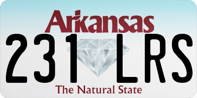 AR license plate 231LRS