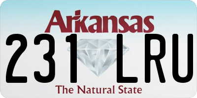 AR license plate 231LRU