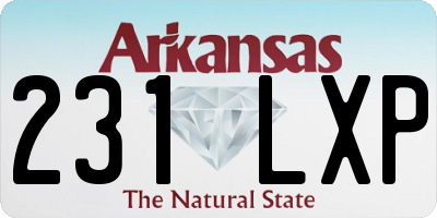 AR license plate 231LXP