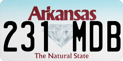 AR license plate 231MDB