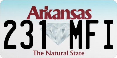 AR license plate 231MFI