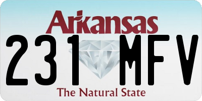 AR license plate 231MFV