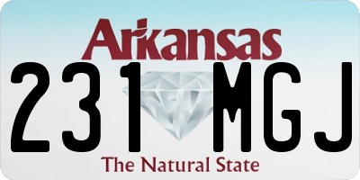 AR license plate 231MGJ
