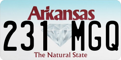 AR license plate 231MGQ