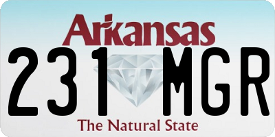 AR license plate 231MGR