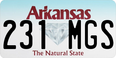 AR license plate 231MGS