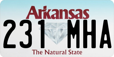 AR license plate 231MHA