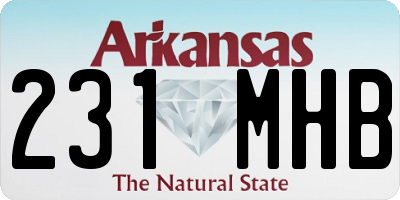 AR license plate 231MHB