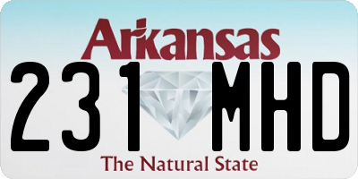 AR license plate 231MHD