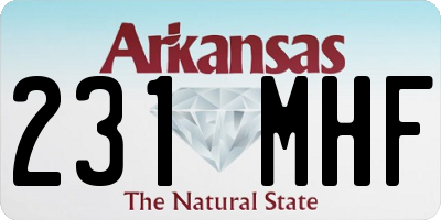 AR license plate 231MHF