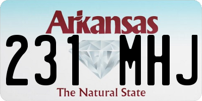 AR license plate 231MHJ