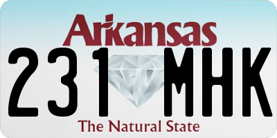 AR license plate 231MHK