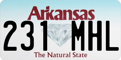 AR license plate 231MHL