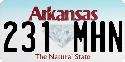 AR license plate 231MHN