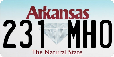 AR license plate 231MHO