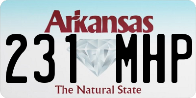 AR license plate 231MHP