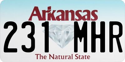AR license plate 231MHR