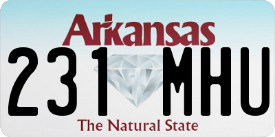 AR license plate 231MHU