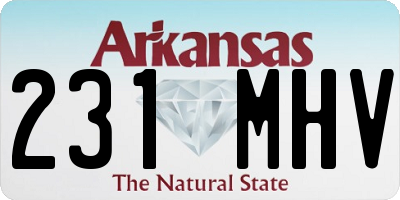 AR license plate 231MHV