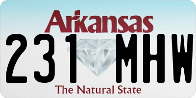 AR license plate 231MHW