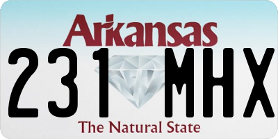 AR license plate 231MHX