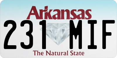 AR license plate 231MIF