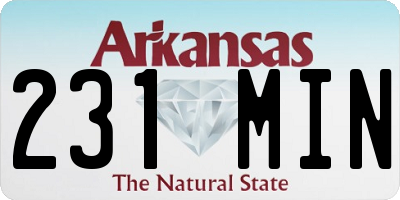 AR license plate 231MIN
