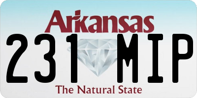 AR license plate 231MIP