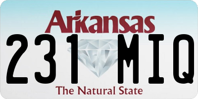 AR license plate 231MIQ