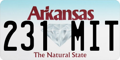 AR license plate 231MIT