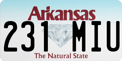 AR license plate 231MIU