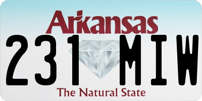 AR license plate 231MIW