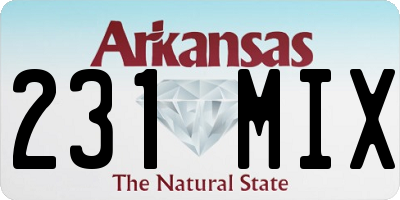 AR license plate 231MIX